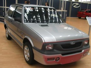 Latest Yugo model from the front