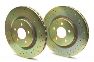 Brembo cross drilled rotors for racing and aggressive street driving