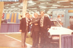 (L to R) R. Kubis, E. Hurd, Dr. R. McElroy.  Mr. Hurd offers his congratulations to American Solar on being the Feature Attraction of the Energy Today Exposition.